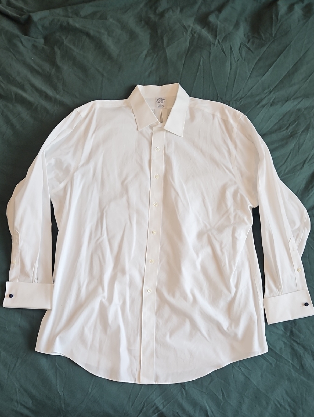 Brooks Brothers White Long-Sleeve Dress Shirt - Spread Collar